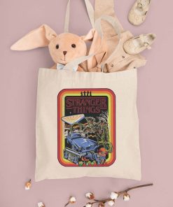 Stranger Things Vintage Canvas Tote Bag, Stranger Things Bag, Stranger Things Season 4 Hype, Gift for Her and Him, Tote Bag