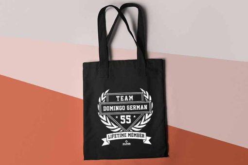 Domingo German Canvas Tote Bag, Team Domingo German New York Baseball Fan, Printed Tote Bags for Your Favorite Baseball Team