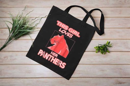 This Girl Her Loves Panthers From Florida Sports Tote Bag, Panthers Hockey Bag, NHL Hockey League, Printed Canvas Tote Bag