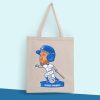 Toronto Blue Jays George Springer Canvas Tote Bag, Baseball Outfielder, MLB 2022, Blue Jays Baseball Team Bag, Printed Tote Bag