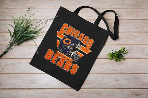 Chicago Bears Tote Bag, Vintage 1980s Chicago Bears NFL Football Canvas Tote, Shopping Bag, Football Gift