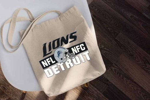 90’s NFL Detroit Lions Tote Bag, NFL Football Bag, Detroit Lions NFL, Player Canvas Tote, Sports Gift, Shopping Bag