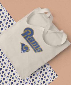 Vintage 90s St. Louis Rams Football NFL, Los Angeles Rams Canvas Tote Bag, Football Team, Shoulder Bag, Shopping Bag