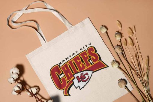 Vintage Kansas City Chiefs Tote Bag, Football Team Bag, 2022 NFL Season, National Football League, Gift for Football Lover