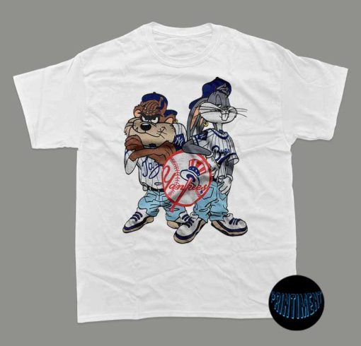 Vintage MLB New York Yankees Looney Tunes T-Shirt, New York Yankees Shirt, MLB World Series, Gift for Baseball Lovers