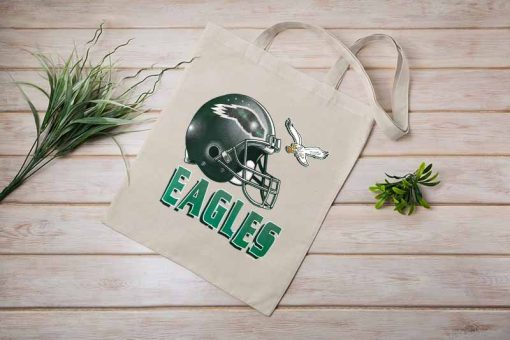 Vintage Philadelphia Eagles Tote Bag, Philadelphia Football Team, NFL Custom Team Sports Bags, Sports Canvas Tote Bag