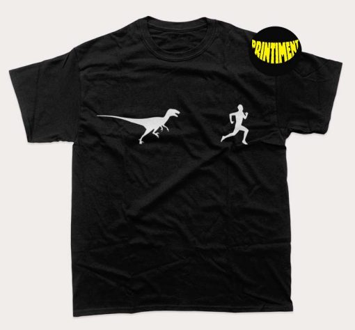 Dinosaur Running T-Shirt, Dinosaur Running Shirt, Gift For Runner Under 20, Running Motivation Shirt