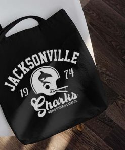 Jacksonville Sharks 1974 WFL Football Tote Bag, Jacksonville Jaguars Football, Florida, National Football League, Custom Tote Bag