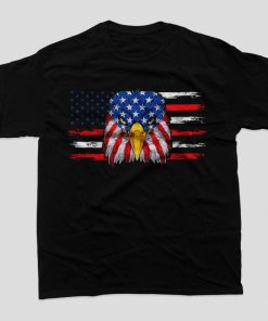 Patriotic Eagle Shirt, Happy 4th of July USA American Flag T-Shirt