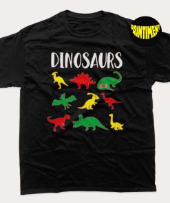 Dinosaurs T-Shirt, Dinosaurs Toddler Shirt, Brachiosaurus Jurassic Animal Shirt, Colourful Cute Dino Shirt
