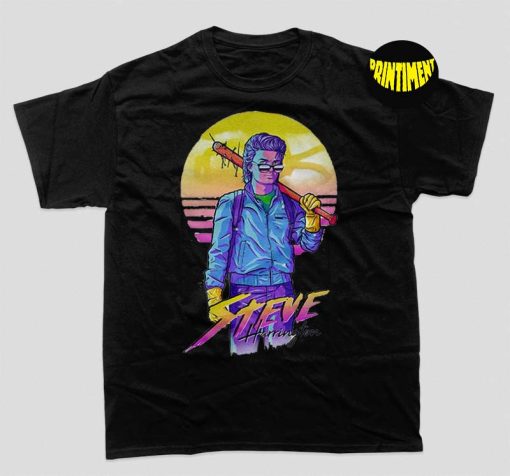 Steve Retro 80s 11 T-Shirt, Stranger Eleven Elle Top Waffle Tee, TV Show Nerdy Geeky Shirt, Nerdy Geeky Tee