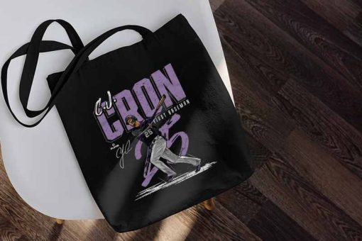 C.J Cron Custom Tote Bag, Colorado Rockies MLB Bag, Baseball Team, Baseball Lovers, Funny Sport Tote Bag