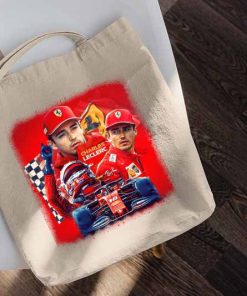 90s Vintage Charles Leclerc Scuderia Ferrari Tote Bag, Charles Leclerc F1 Bag, Championship Formula Racing, Leclerc Racing Gifts