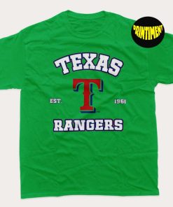Texas Rangers Est 1961 T-Shirt, Vintage Texas Rangers Shirt, MLB Shirt, Baseball Shirt, MLB 2022 Shirt