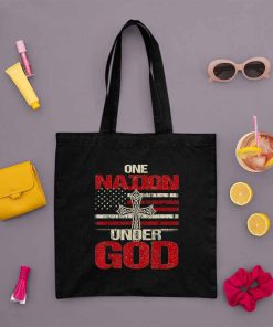 One Nation Under God Tote Bag, Christian Bag for Women, Religious, Patriotic Gift, Freedom Bag, Shopping Bag, Canvas Tote Bag