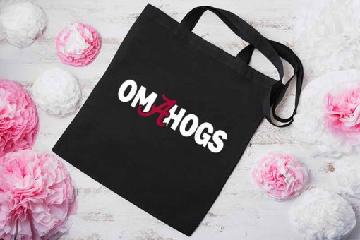 Omahogs CWS NCAA 2022 Custom Tote Bag, Omahogs Arkansas Razorbacks Baseball Fan Gift, Omahogs Tote Bag, Shopping Bag
