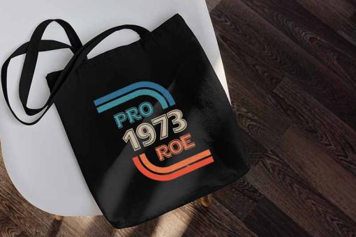 Vintage Pro 1973 Roe Tote Bag, Reproductive Rights, Abortion Rights, Women's Right to Choose Canvas Tote Bag, Shopping Bag