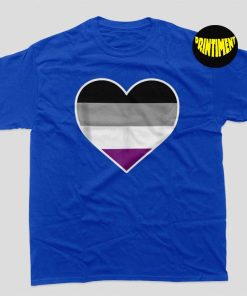 LGBTQ Asexual Flag Heart T-Shirt, Ace Pride Heart, Asexual Pride, LGBTQIA Shirt, Ace Pride Heart Shirt