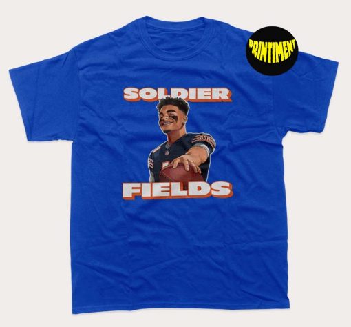 Soldier Fields Chicago Bears Justin Fields T-Shirt, NFL Football Team Shirt, Football Dynasty Shirt