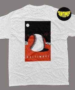 Baltimore Graphic Tee Orioles MLB Team Baseball T-Shirt, Baseball Season Shirt, Black Orange and White Nutmeg Shirt