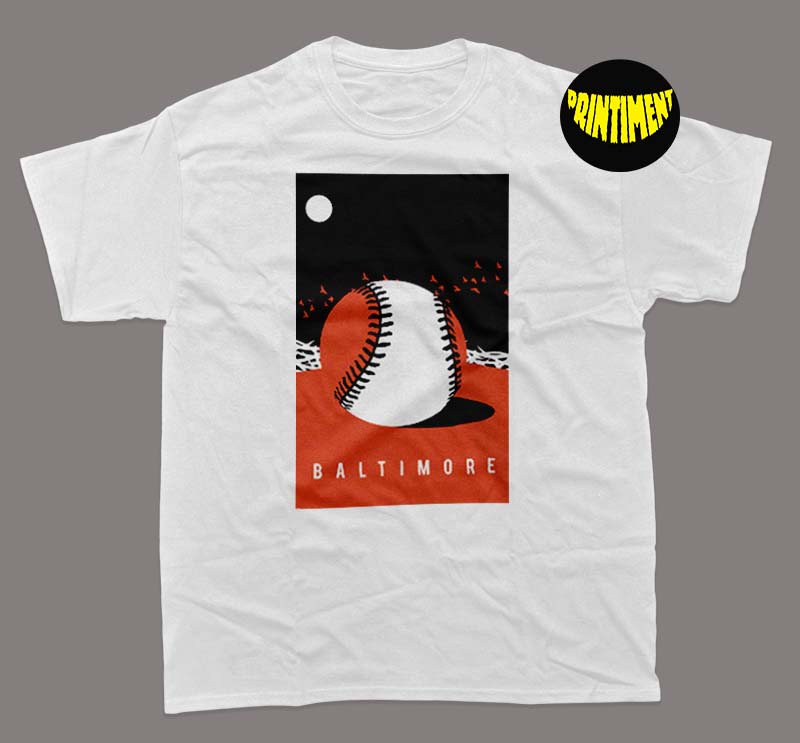 Baltimore Graphic Tee Orioles MLB Team Baseball T-Shirt, Baseball Season  Shirt, Black Orange and White Nutmeg Shirt - Printiment