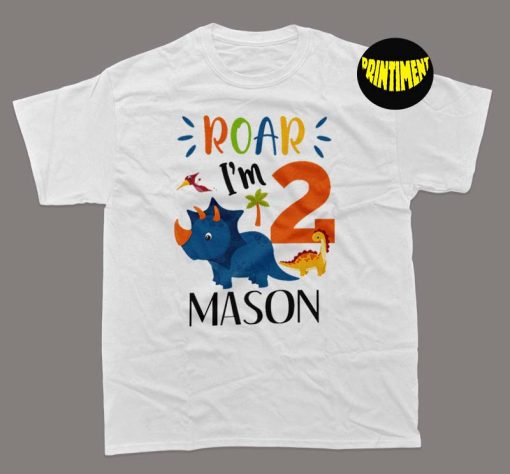 Dinosaur Birthday Shirt, Dinosaur Party shirt, Kids Dinosaur Shirt, Gift for Kids, T-Rex Child Tee