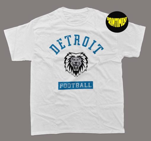 Detroit Football T-Shirt, NFL Football Shirt, Lions Football Shirt, Gift for Detroit Football Fans