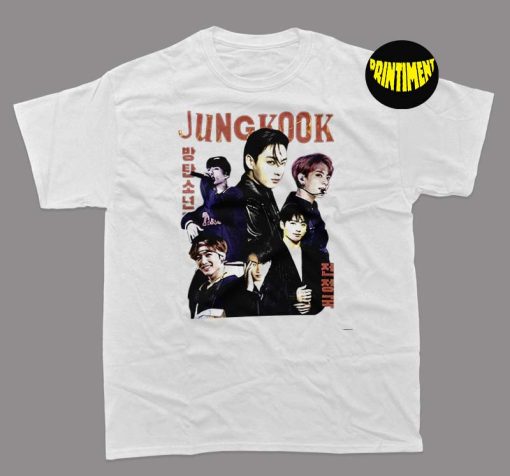 BTS Jongkook T-Shirt, Jeon Jungkook Shirt, Korean K-pop Fans Gift, Gift Jeon Jungkook, Jimin, Suga, J-hope, RM