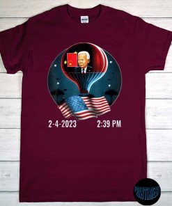 Chinese Spy Balloon Surveillance Biden China Flag Classic Sweatshirt, Funny 2023 Chinese Spy Balloon in USA Free Shipping Shirt