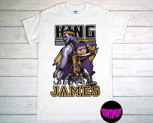 Vintage King Lebron James T-Shirt, Lebron James T-Shirt, Basketball Lovers, Best Player Tee, NBA Lovers Gift