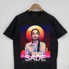 Retro Sunset S.A.D.E Adu T-Shirt, Singer Sade Tour Concert Black Shirt