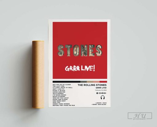 The Rolling Stones - Grrr Live! Album Poster, The Rolling Stones Tracklist