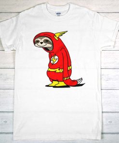 Flash Sloth T-Shirt, Funny T-Shirt with Print, Cute Sloth Shirt