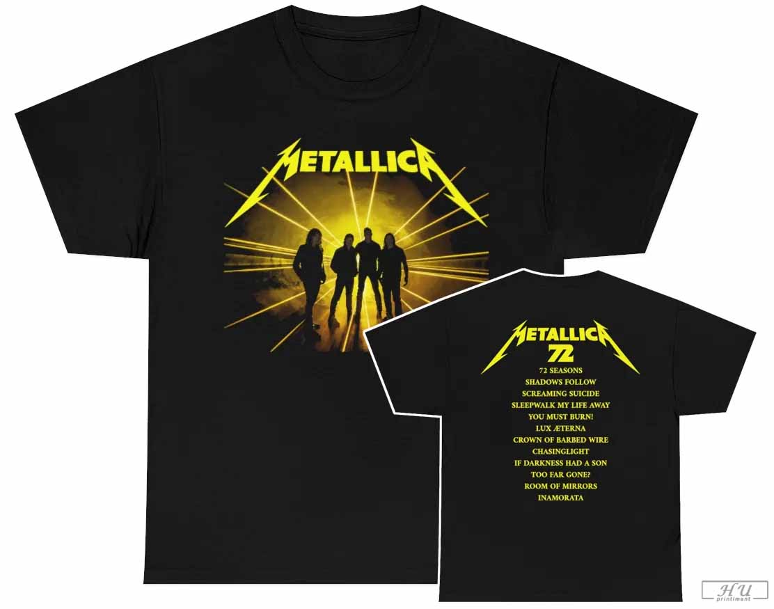 Metallica TShirt, 72 Seasons Album Tracklist Shirt Printiment