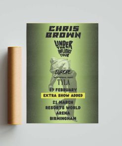 Chris Brown Under The Influence Tour 2023 Canvas Poster ,Wall Art Decor