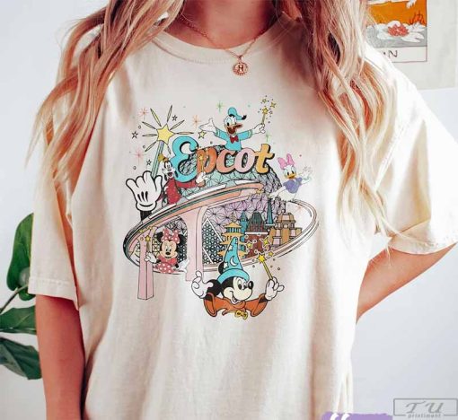 Disney Epcot T-Shirt, Vintage Epcot 1982 Shirt, Disney Shirt, Mickey and Friends, Epcot Trip Shirt