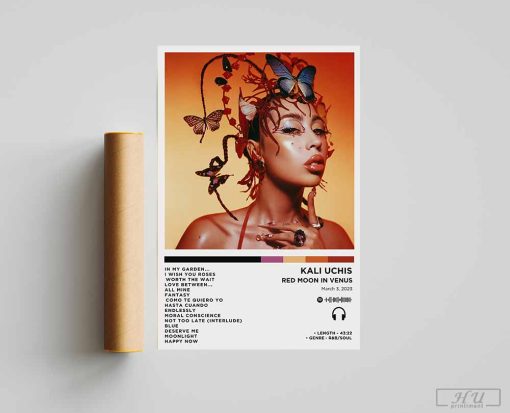 Kali Uchis - Red Moon In Venus Album Poster, Music Decor