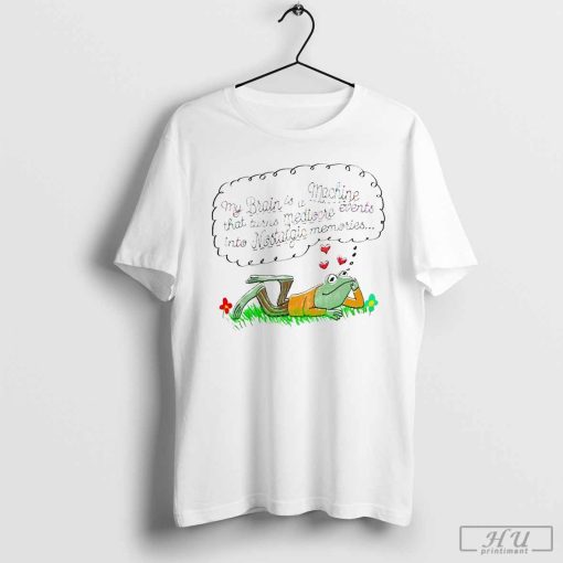 Nostalgia on the Brain T-Shirt, Floral Brain Anatomy Shirt