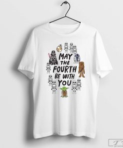 Star Wars May the Fourth Be With You Doodle Characters T-Shirt, Star Wars Shirt
