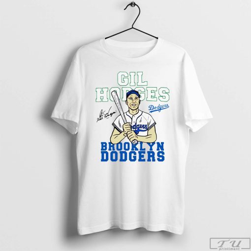 Brooklyn Dodgers Gil Hodges Signature T-Shirt, Gil Hodges Shirt