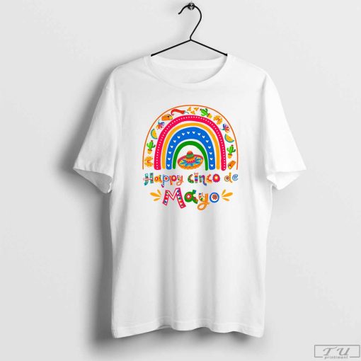 Happy Cinco De Mayo T-Shirt, Rainbow Mexican Fiesta Shirt, Mexican Festival Gift