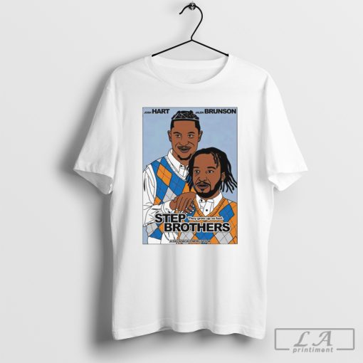 Josh Heart and Jalen Brunson Step Brothers T-shirt, Jalen Brunson Shirt, Josh Heart Tee, Retro New York Basketball Players T-shirt, Brother Day Shirt