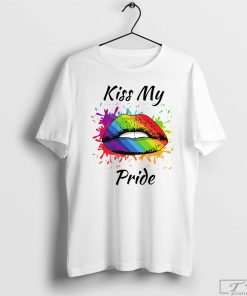Rainbow Lips Shirt, LGBT Lips Tee, LGBT Shirt, Kiss My Pride Lips Shirt, Gay T-Shirt