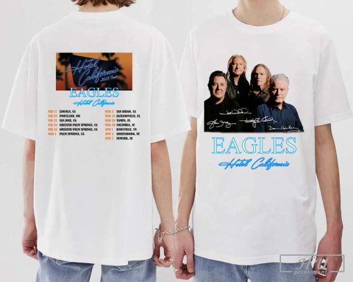 The Eagles Hotel California Tour 2023 Signature T-Shirt, Eagles Concert, Music Tour Shirt