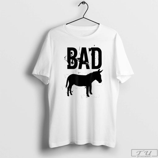 Bad Donkey T-Shirt, Ass Donkey Distressed Shirt, Distressed Font, Bad Ass Tee
