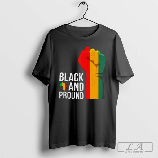 Black and proud juneteenth independence day T-shirt