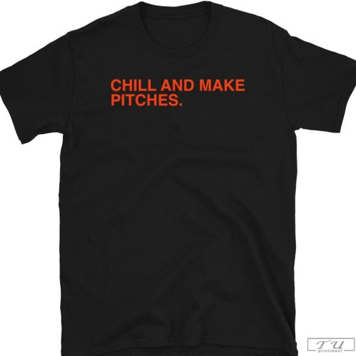 Alex Lange Chill and Make Pitches T-Shirt, Alex Lange Baseball Shirt, Baseball Fan Tee