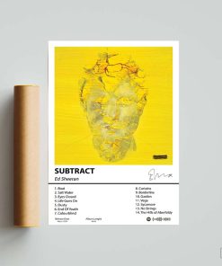 Ed Sheeran SUBTRACT Album Poster, - (Subtract) Tracklist Poster, Wall Art, Home Decor