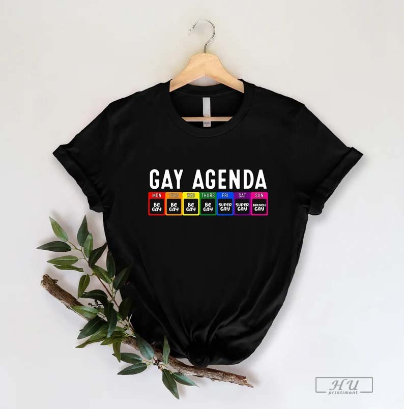 Gay Agenda T-Shirt, Funny Lgbtq Shirt, Gay Pride Shirt, Rainbow Shirt,  Pride Month Gift, Equality Shirt - Printiment