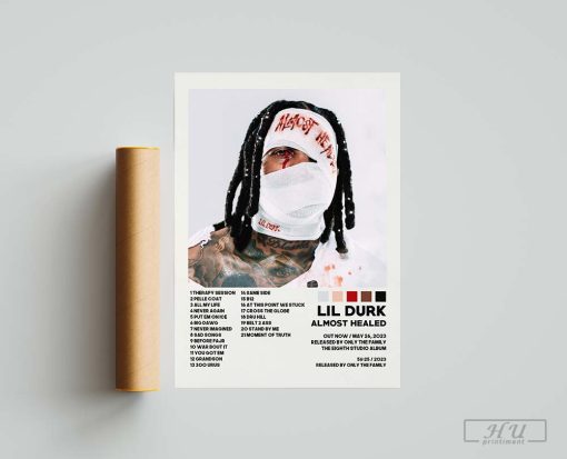 Lil Durk Poster, Almost Healed Poster, Album Cover Poster, Poster Print Wall Art, Custom Poster, Home Decor,Lil Durk, Almost Healed